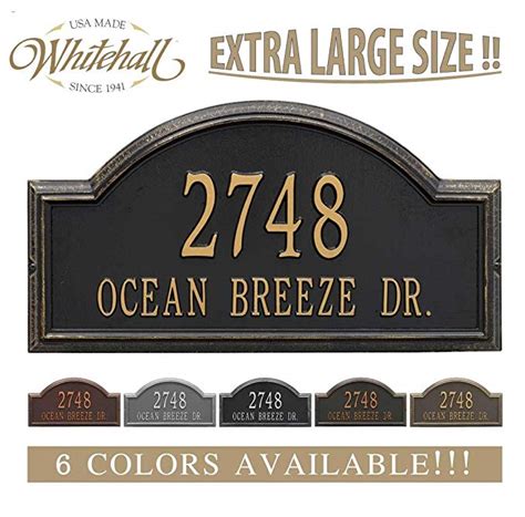 metal address plaques for house|metal address signs for outside.